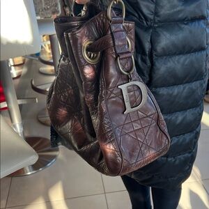 Vintage Dior Cannage Drawstring Bag